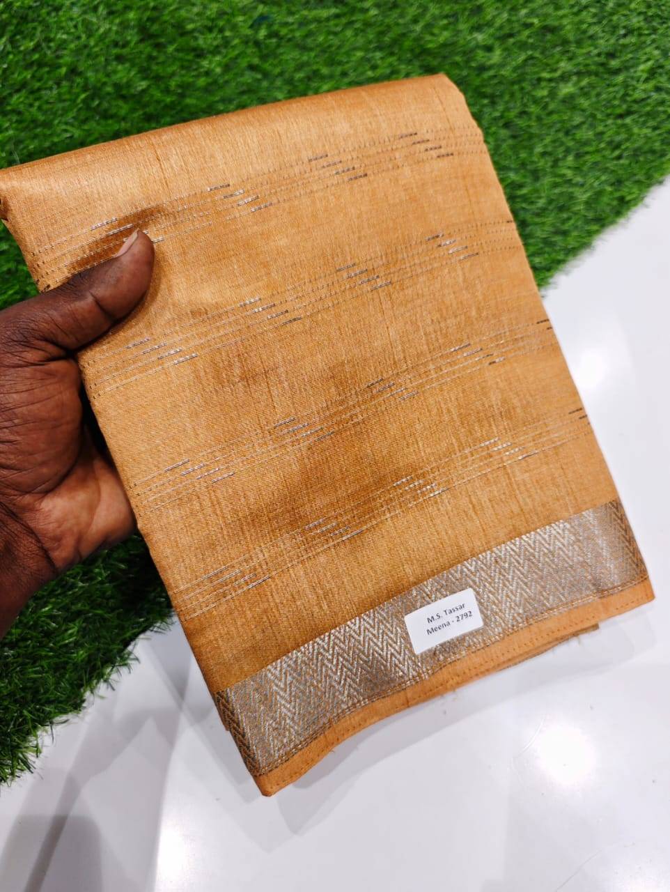 Bangalore tasar silk saree golden